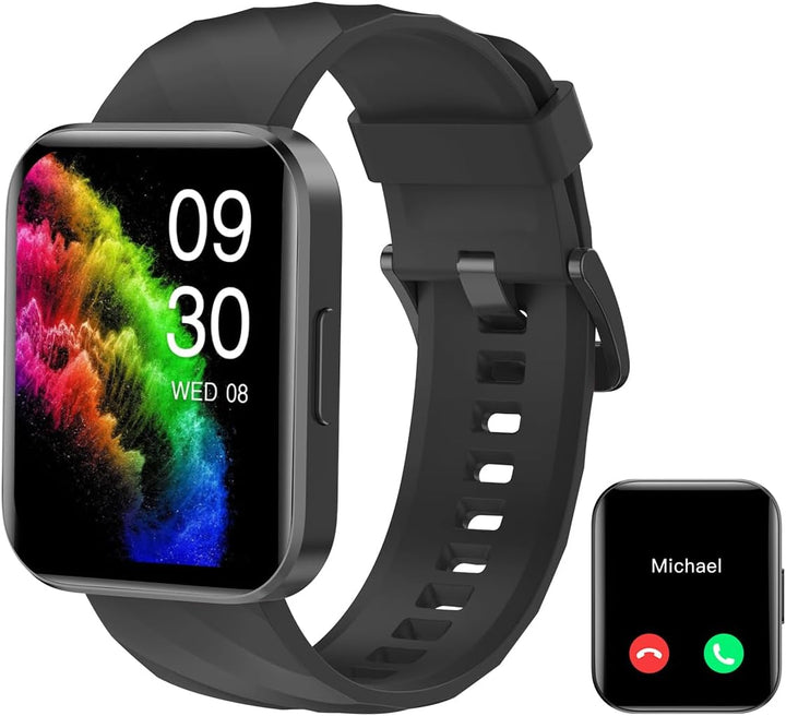 RUIMEN Smartwatch Damen Herren mit Telefonfunktion Fitnessuhr Schrittzähler Uhr mit Pulsmesser SpO2