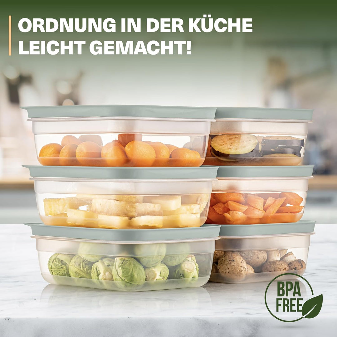 Aufbewahrungsboxen Set mit Ventil, Stapelbare Vorratsdosen mit Deckel, Luftdicht, BPA-frei, Kunststo