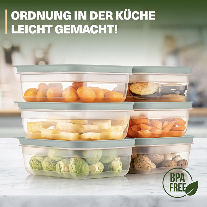 Aufbewahrungsboxen Set mit Ventil, Stapelbare Vorratsdosen mit Deckel, Luftdicht, BPA-frei, Kunststo