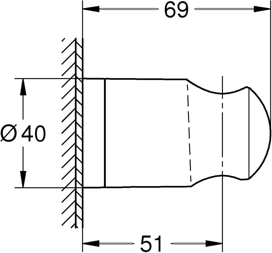 GROHE Vitalio, Standard Duschkopfhalter, ohne Bohren (für alle Standard Handbrausen geeignet, zum Kl