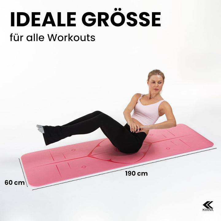 Yoga Matte aus Deutscher Entwicklung – Rutschfeste &amp; gelenkschonende Yogamatte – 2 Komfort-Dicken (1