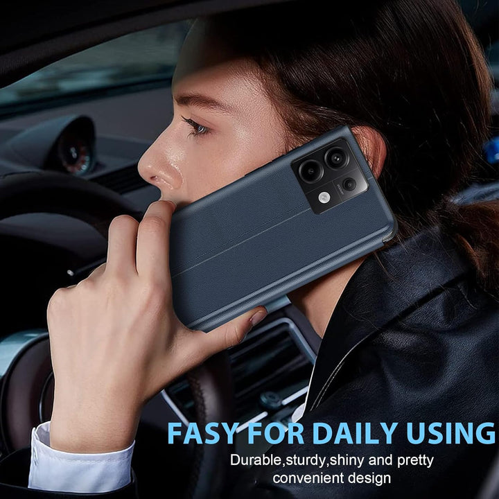Handyhülle für Xiaomi Redmi Note 13 Pro Hülle Clear View Klappbar Leder Flip Hülle Redmi Note 13 Pro