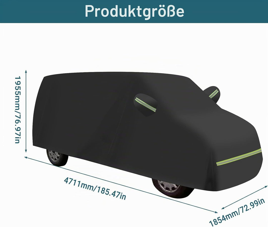 Autoabdeckung für VW T4 1995-2004, 210D Wasserdicht, Allwetter Winddicht Schneefest UV-Schutz Outdoo