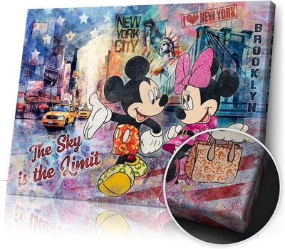 Artmazing | Mickey und Minnie Maus Bild | Mickey Maus Bilder auf Leinwand | Coole Wandbilder Wohnzim