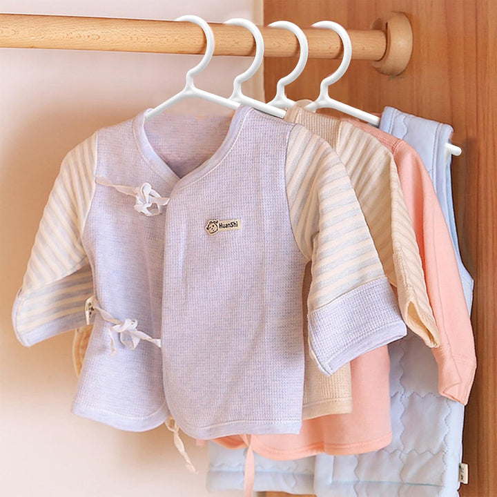 40 Stück Kinderkleiderbügel mit Clips, Kunststoff Babyhosenbügel für Kinderzimmer Kleiderschrank, Ob