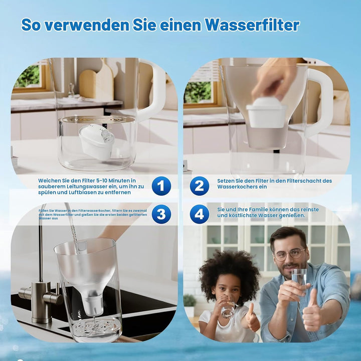 Wasserfilter Kartuschen 8 Stück, Filterkartuschen Ersatz 8PCS 8, 8PCS 8
