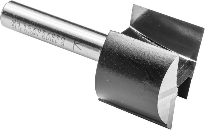 ENT 11019 Nutfräser HW, Schaft (S) 8 mm, Durchmesser (D) 28 mm, NL 20 mm, SL 32 mm, GL 52 mm, mit Ha