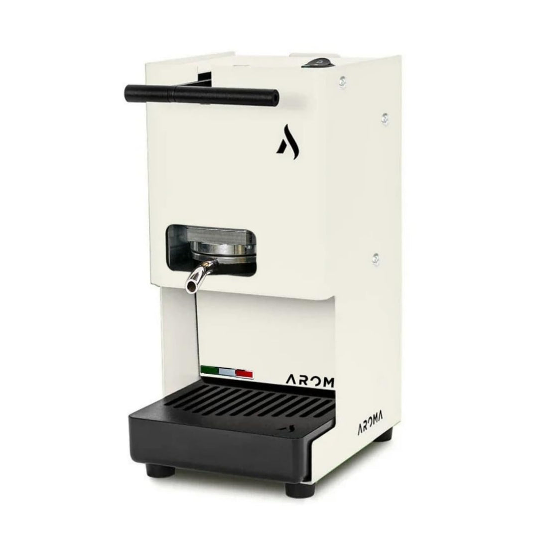 Aroma E.GO Kaffeepadmaschine für ESE-Pads 44 mm (weiss), Weiss