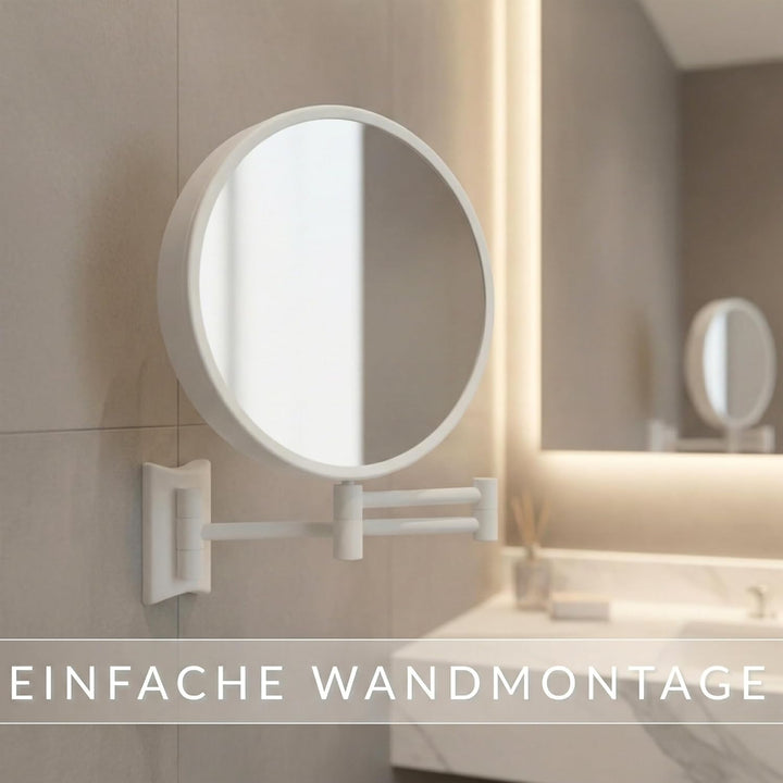 Libaro Kosmetikspiegel Imola 360° Schminkspiegel mit Wandmontage, Rasierspiegel doppelseitig mit Ver