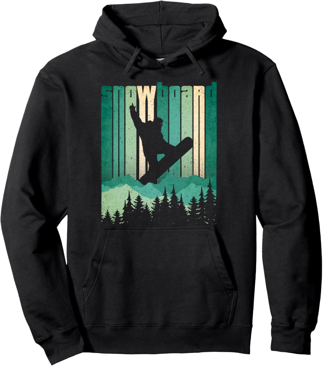 Vintage Snowboard - Snowboarder Geschenk Schneesport Pullover Hoodie