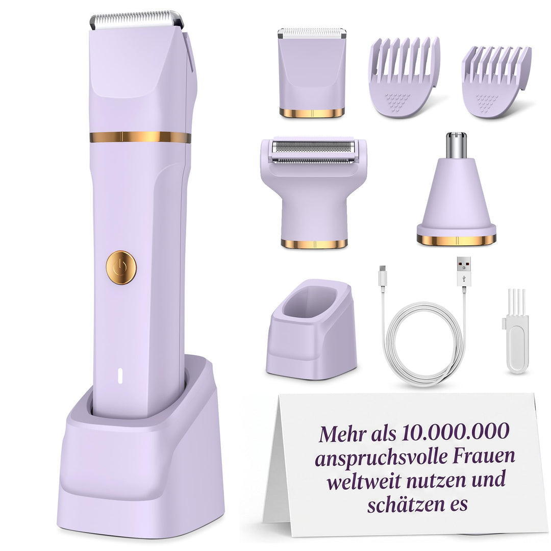 Premium Damenrasierer Elektrisch 3-in-1 - Präzisions Intimrasierer für Frauen, Beine & Körper | IPX7
