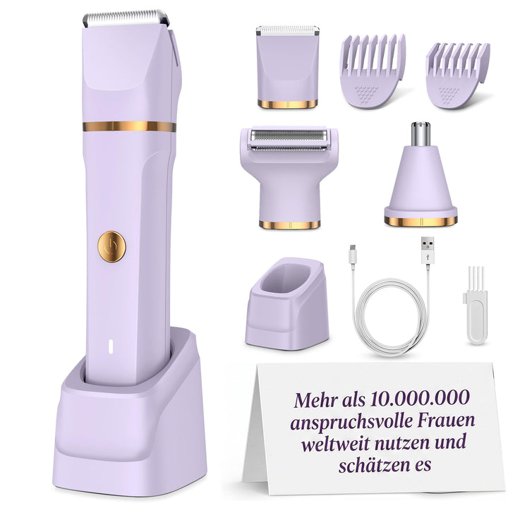 Premium Damenrasierer Elektrisch 3-in-1 - Präzisions Intimrasierer für Frauen, Beine & Körper | IPX7