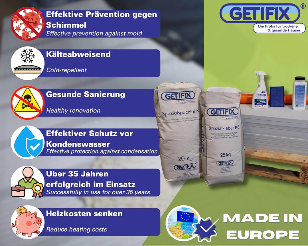 Klimaplatte-Set 50 mm für 15 m², feuchteregulierende Kalziumsilikatplatten, Dämmplatten, verbessert