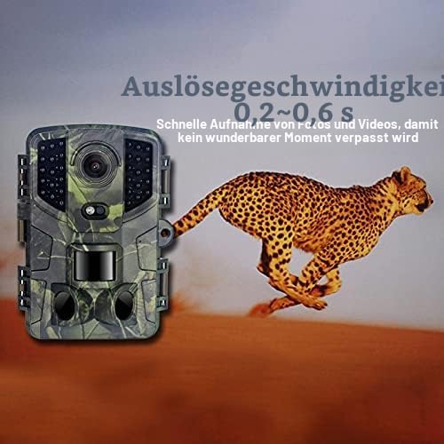 icefox Wildkamera 20MP 1080P Full HD Wildkamera mit Bewegungsmelder Nachtsicht IP66 Wasserdichter fü