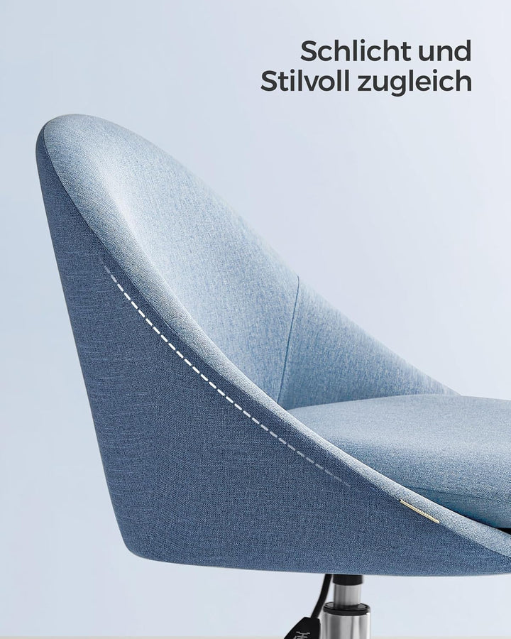 SONGMICS Homeoffice Stuhl, Drehstuhl, Schreibtischstuhl, Schaumstoffpolsterung, höhenverstellbar, fü