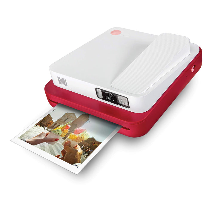 KODAK Smile Classic Sofortbilddigitalkamera + Bluetooth (Rot), 16MP, 35 Drucke/Aufladung – Starter-P