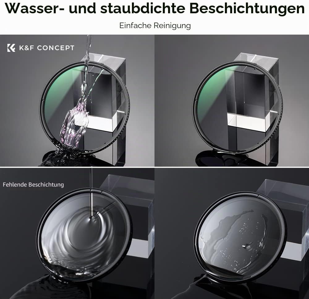 K&amp;F CONCEPT Polfilter 39mm CPL Reduzierung von Blendung und Reflexionen | für tiefere Farben, HD Opt