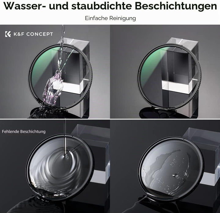 K&amp;F CONCEPT Polfilter 39mm CPL Reduzierung von Blendung und Reflexionen | für tiefere Farben, HD Opt
