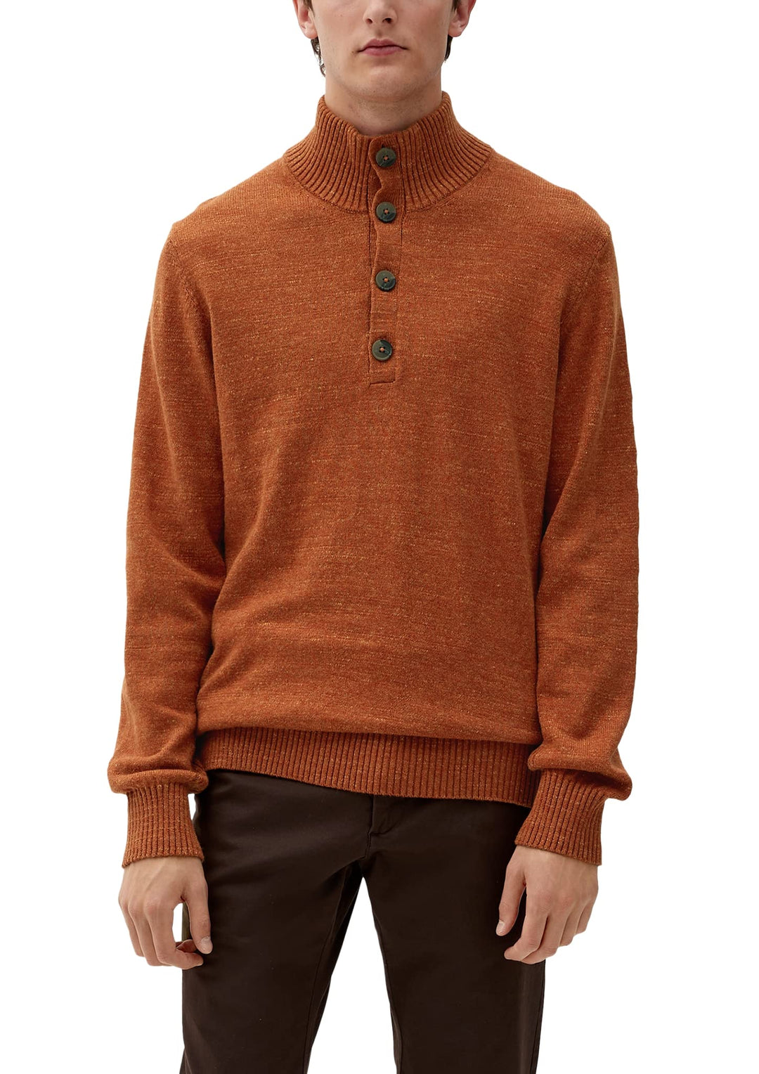 s.Oliver Herren Strickpullover, XL Orange 28w1