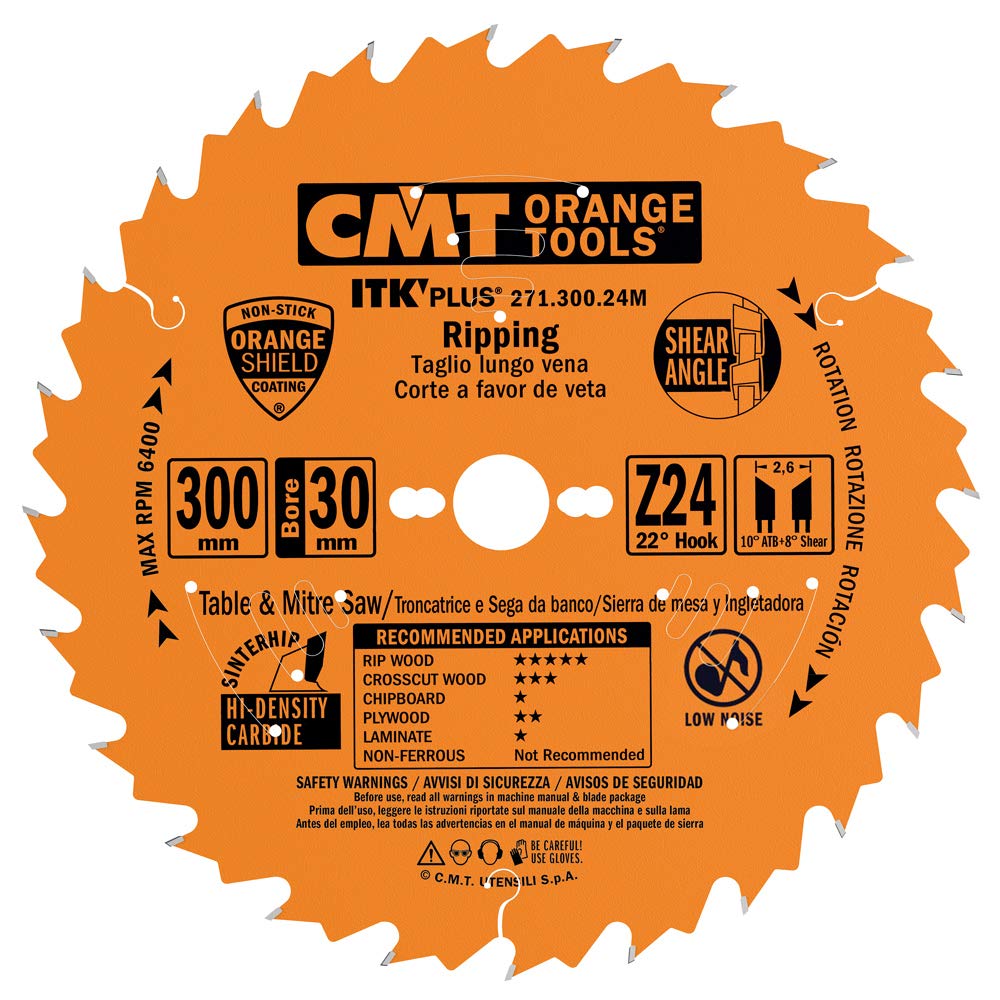 CMT – 271.300.24 M Handkreissäge (Ultra ITK) HW 300 x 2.6/1.8 x 30 Z24 ATB + S