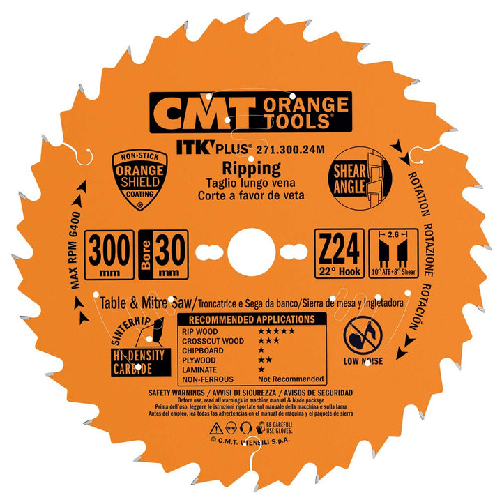 CMT – 271.300.24 M Handkreissäge (Ultra ITK) HW 300 x 2.6/1.8 x 30 Z24 ATB + S