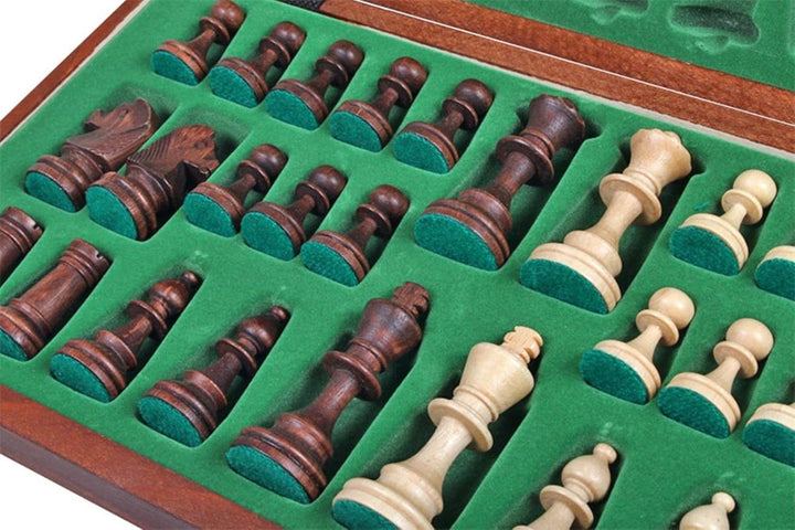 Sunrise Chess & Games Hochwertige dekorative handgefertigte hölzerne Schach Set Amsterdam 40cm x 40c