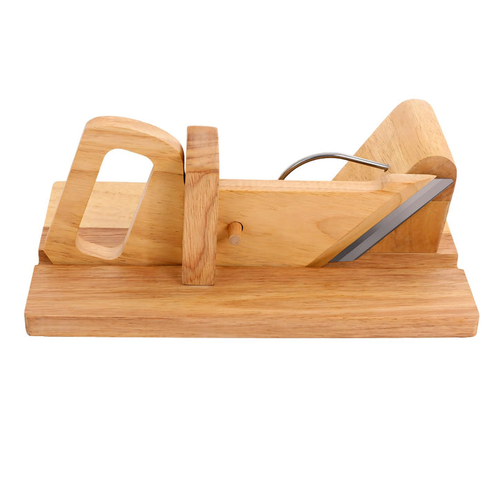 Edelstahl Manueller Wurstschneider Holz Schneidwerkzeug für Fleisch Gemüse 28.5cm Handbetrieben