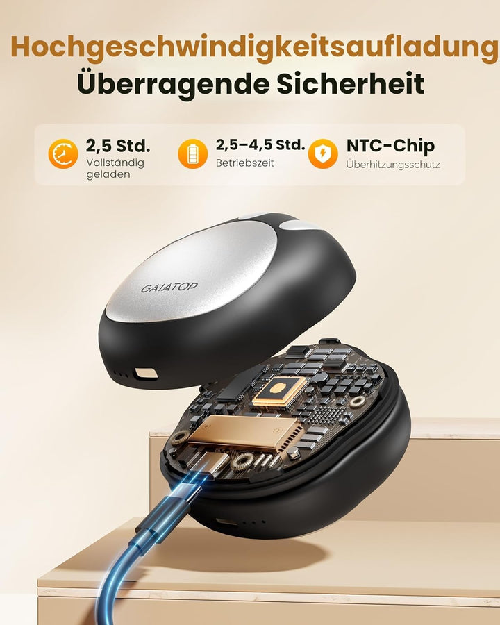 Gaiatop Handwärmer Elektrisch 2er-Pack, 4000 mAh Taschenwärmer Wiederverwendbar 3 Heizmodi Elektrisc