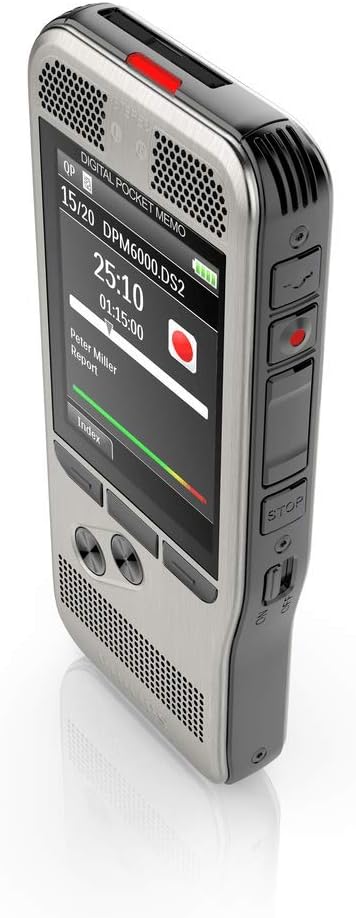 Philips PocketMemo Set für Autor und Assistenz DPM6700/03 enthält Diktiergerät DPM6000, Fussschalter