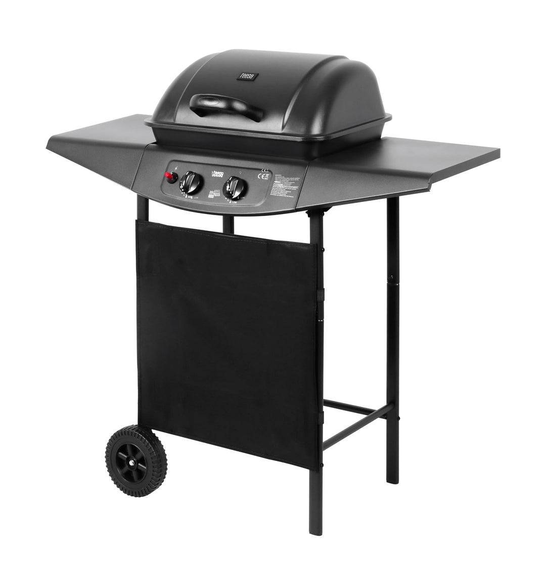 TEESA TSA0080 Gas-Grill, 2 Brenner, schwarz