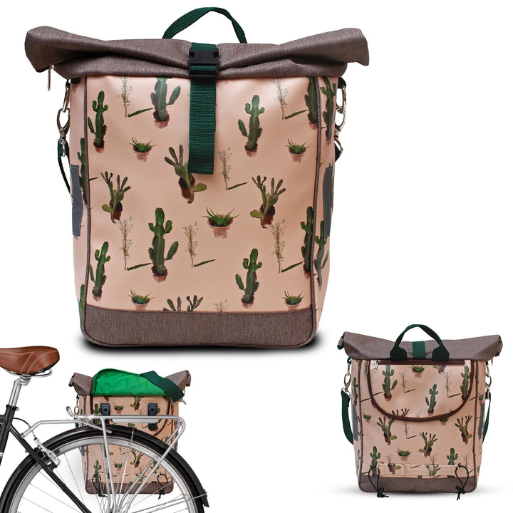 Ikuri Fahrradtasche für Gepäckträger Satteltasche Einzeltasche Packtasche, abnehmbar, mit Tragegurt