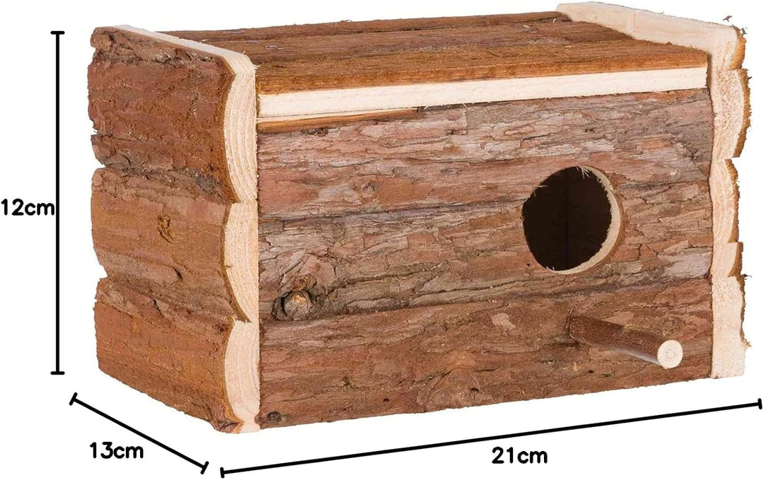 Trixie 5632 Natural Living Nistkasten, 21 × 13 × 12 cm/ø 3,8 cm 21 x 13 x 12 cm, 21 x 13 x 12 cm