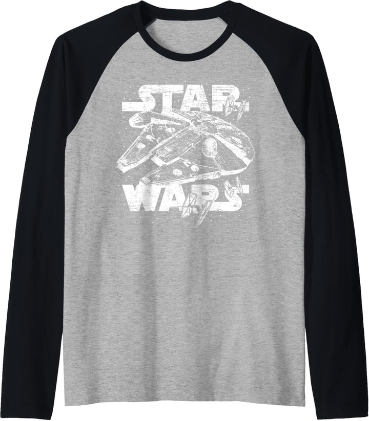 Star Wars Millennium Falcon Large White & Transparent Raglan