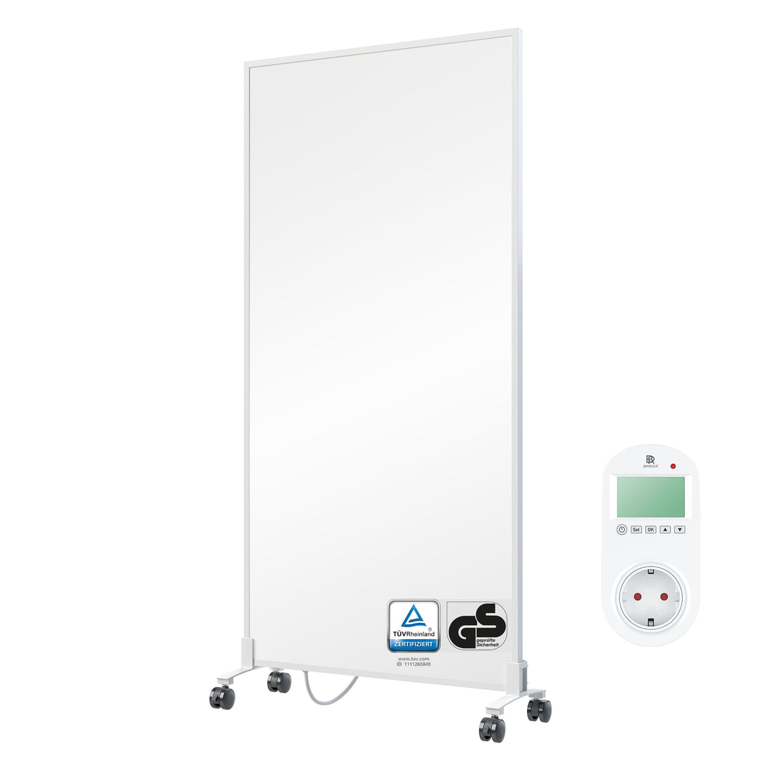 BR Bringer Infrarotheizung Standgerät - 1200 Watt - Energiesparend - Mobile Elektroheizung mit Stand