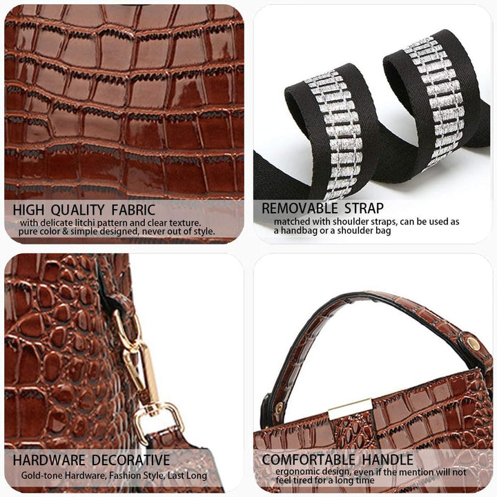 BUKESIYI Damen Tasche Umhängetasche Handtasche Frauen Klein Schultertasche Weekender Lack PU Leder C