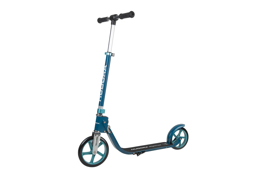 HUDORA BigWheel® 215 Scooter - Komfortabler Aluminium-Roller für bis zu 100kg - Höhenverstellbarer &
