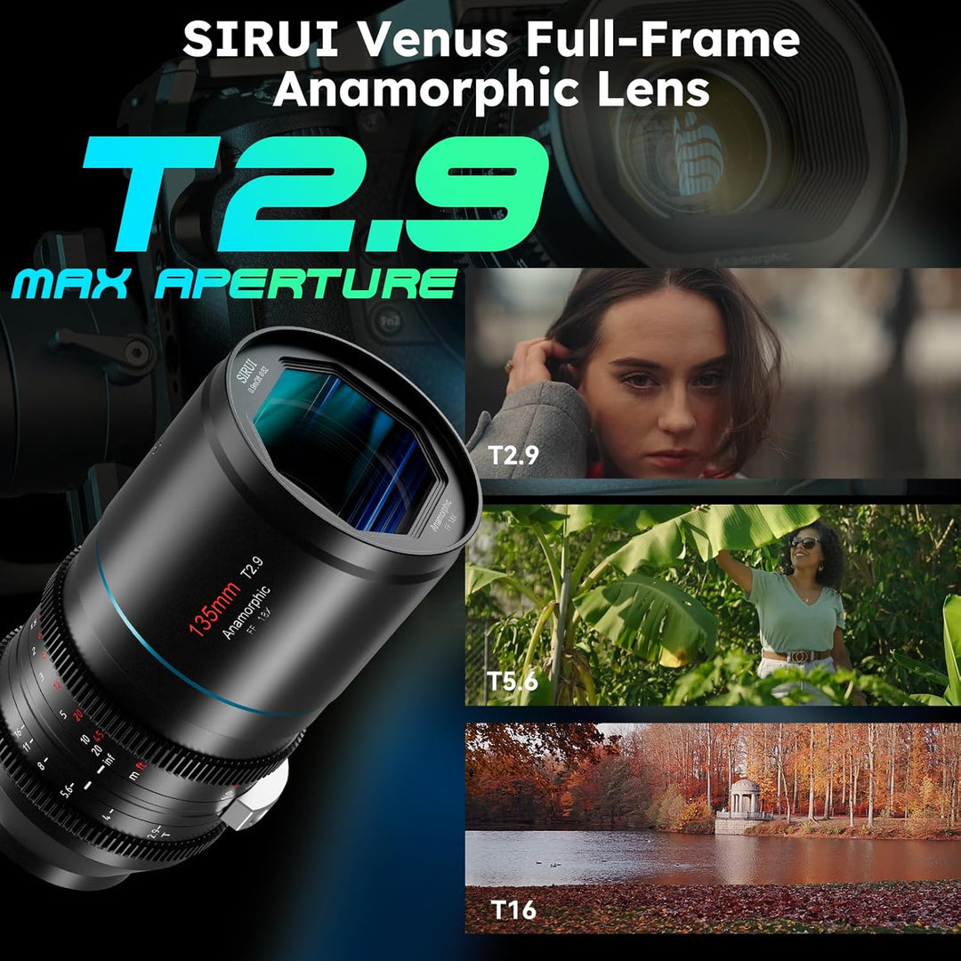 SIRUI 135mm T2.9 1.8X Vollrahmen-anamorphes Objektiv, Telefoto-amorphes Objektiv (Venus 135 mm RF-Ha