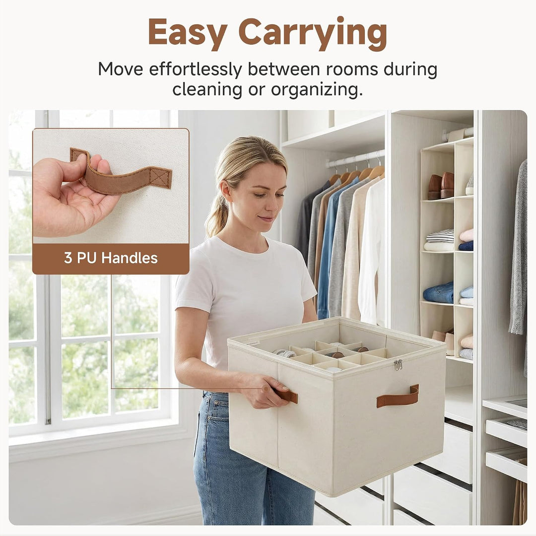 StorageWorks Schuh-Organizer für Schrank, Schuhboxen stapelbar, grosse Schuhorganizer platzsparend f