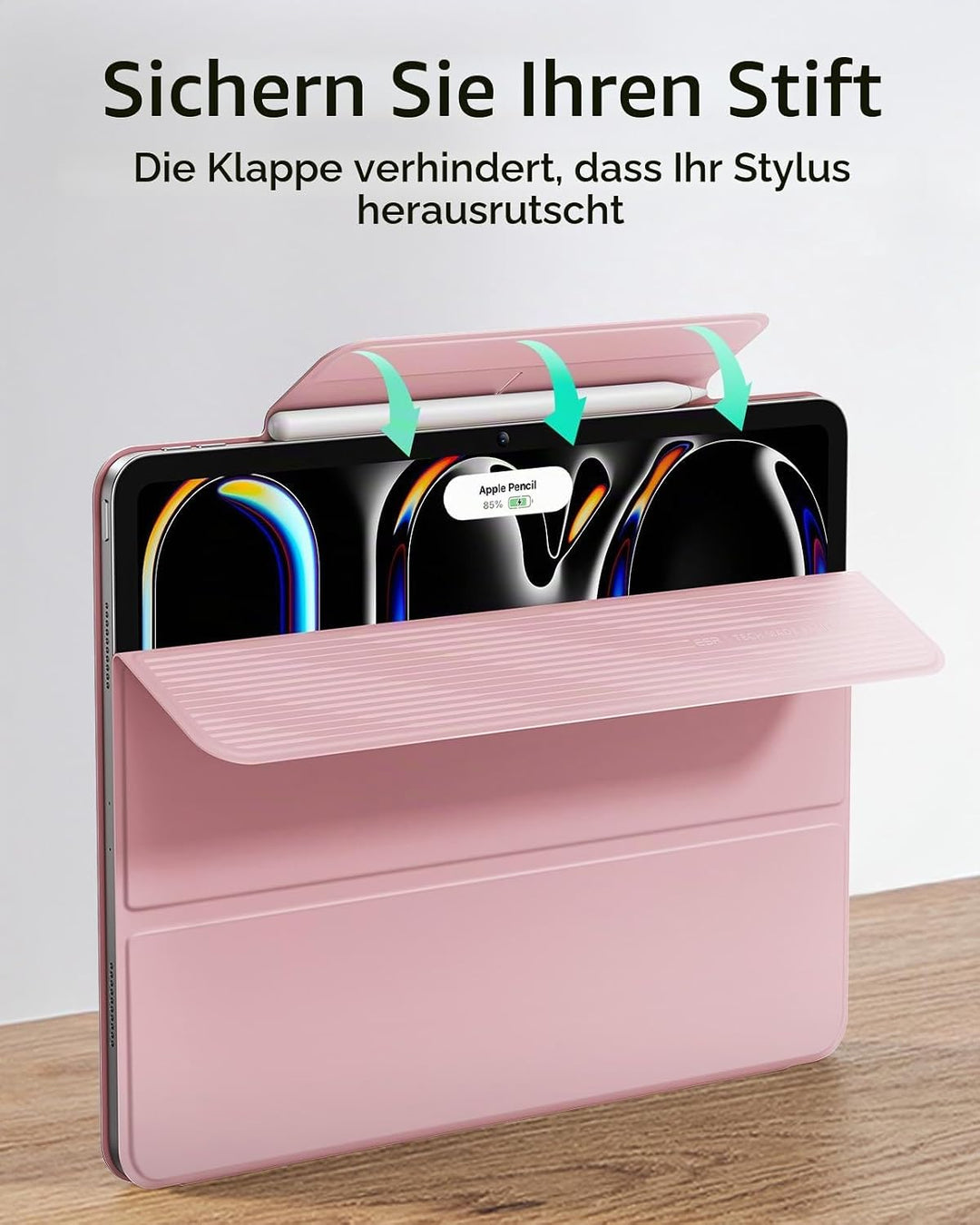 ESR für iPad Pro 13 Zoll Hülle M5/M4 (2025/2024), magnetische Befestigung, dünne Trifold Ständerhüll