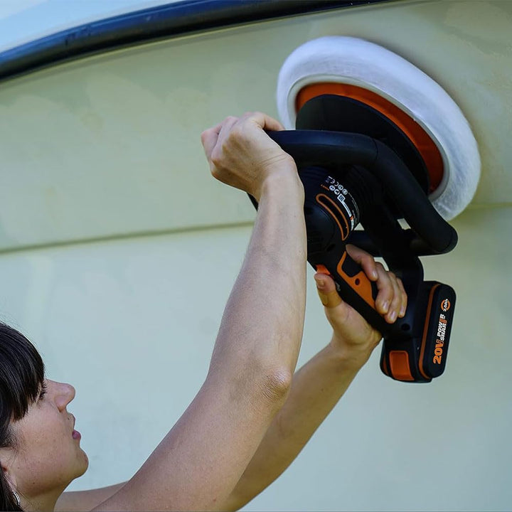 WORX Akku-Poliermaschine 20V WX856.9 – Elektrische Poliermaschine zum Polieren im Innen- und Aussenb