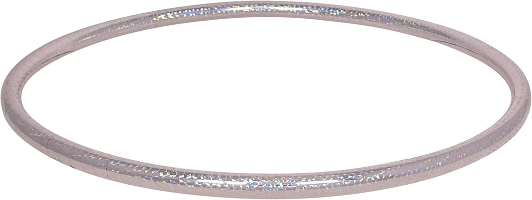 Hoopomania Kinder Hula Hoop Reifen, Hologramm Muster, Ø60/70/80cm Ø60cm Silber, Ø60cm Silber