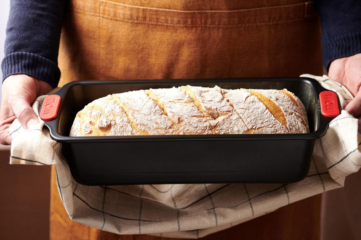 Woll Bakeware Kastenform 30 cm, mit hitzebeständigen Silikongriffen bis 230°C, PFAS-frei, zweilagige