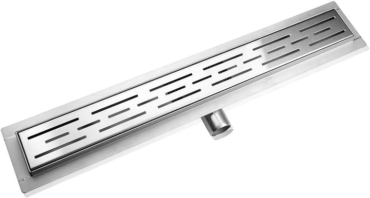 Duschrinne 100cm, Siphon mit Geruchsstop und Haarsieb Randablauf Befliesbar Edelstahl Ablaufrinne, B