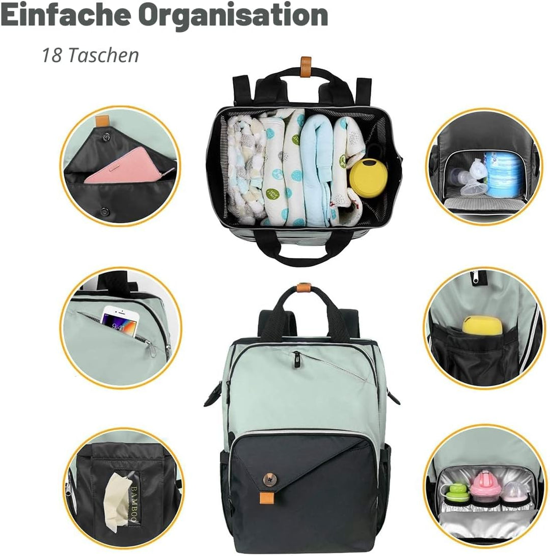 Hap Tim Baby Wickelrucksack Wickeltasche/Rucksack - Multifunktions-Designer Windeltaschen Grosse Kap