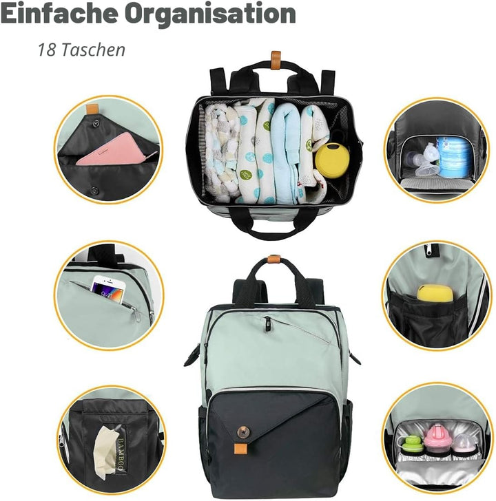Hap Tim Baby Wickelrucksack Wickeltasche/Rucksack - Multifunktions-Designer Windeltaschen Grosse Kap