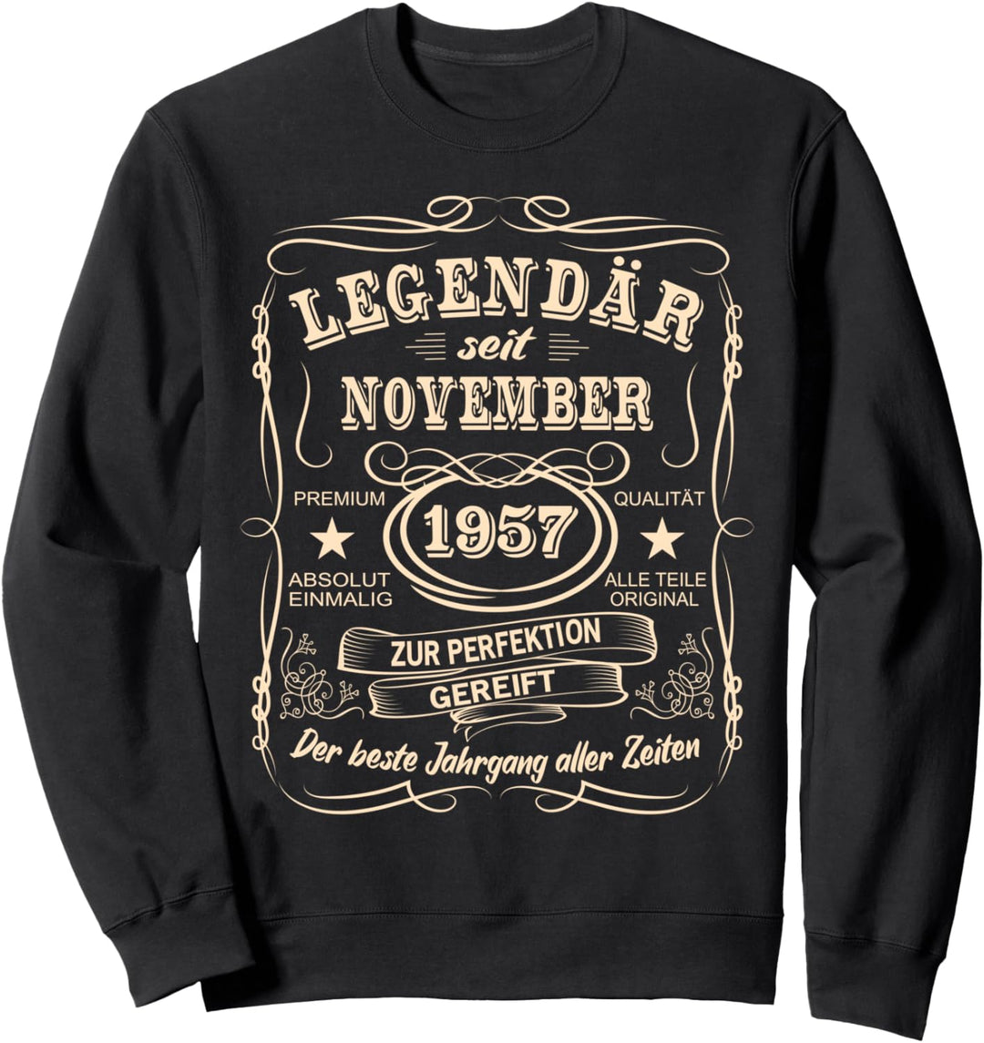 Legenden November 1957 Geboren Jahrgang 1957 Geburtstag Sweatshirt