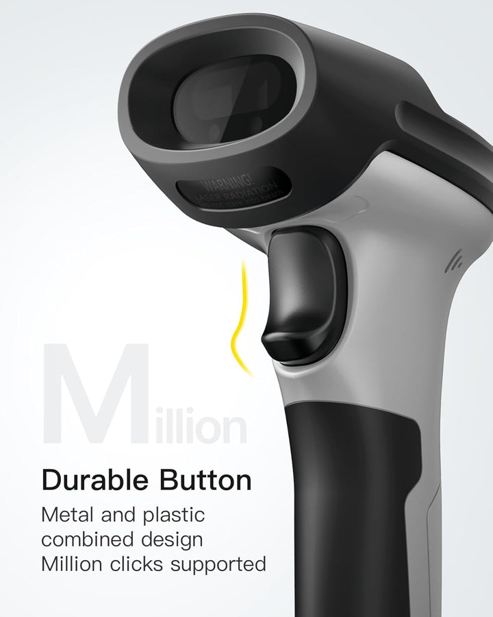 Inateck Barcode Scanner Bluetooth 1D mit AI, Handheld Kabellos, BCST-70 AI | 180 Tage Standby mit Ei