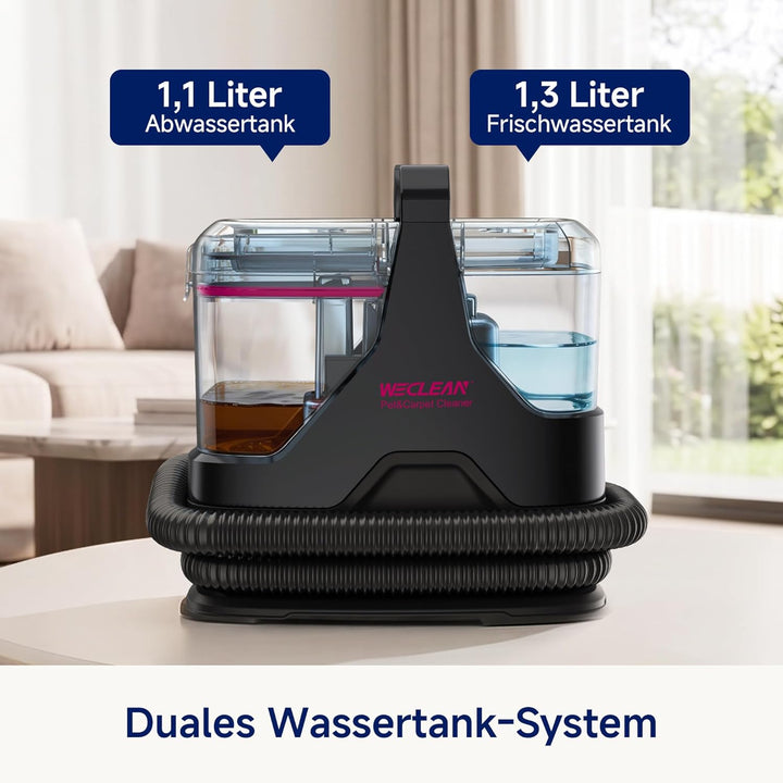 WECLEAN C3 Nasssauger Polsterreiniger Gerät,Fleckenreiniger für Teppiche, Sofas, Treppen, Fenster, S