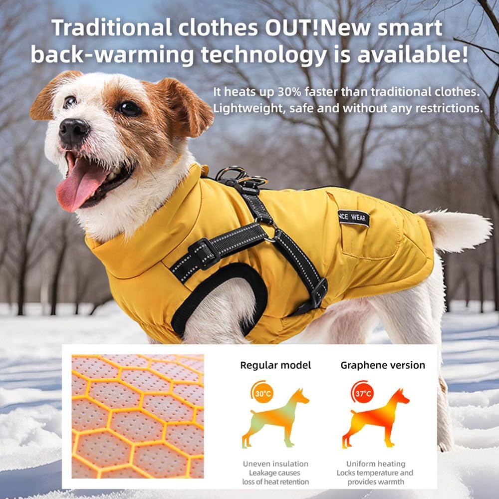 Hundemantel Winter Hundejacke Haustier Skifahren Kostüm Wasserdicht & Winddicht,Ärmellose Baumwolle