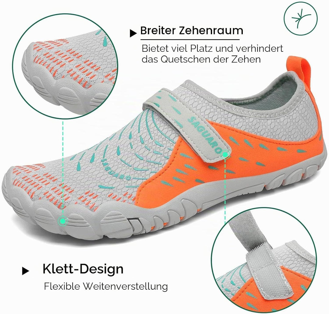 SAGUARO Badeschuhe für Herren Damen - 7/9 Drainagelöcher Schnelltrocknende rutschfest, Gr 35-48 40 E